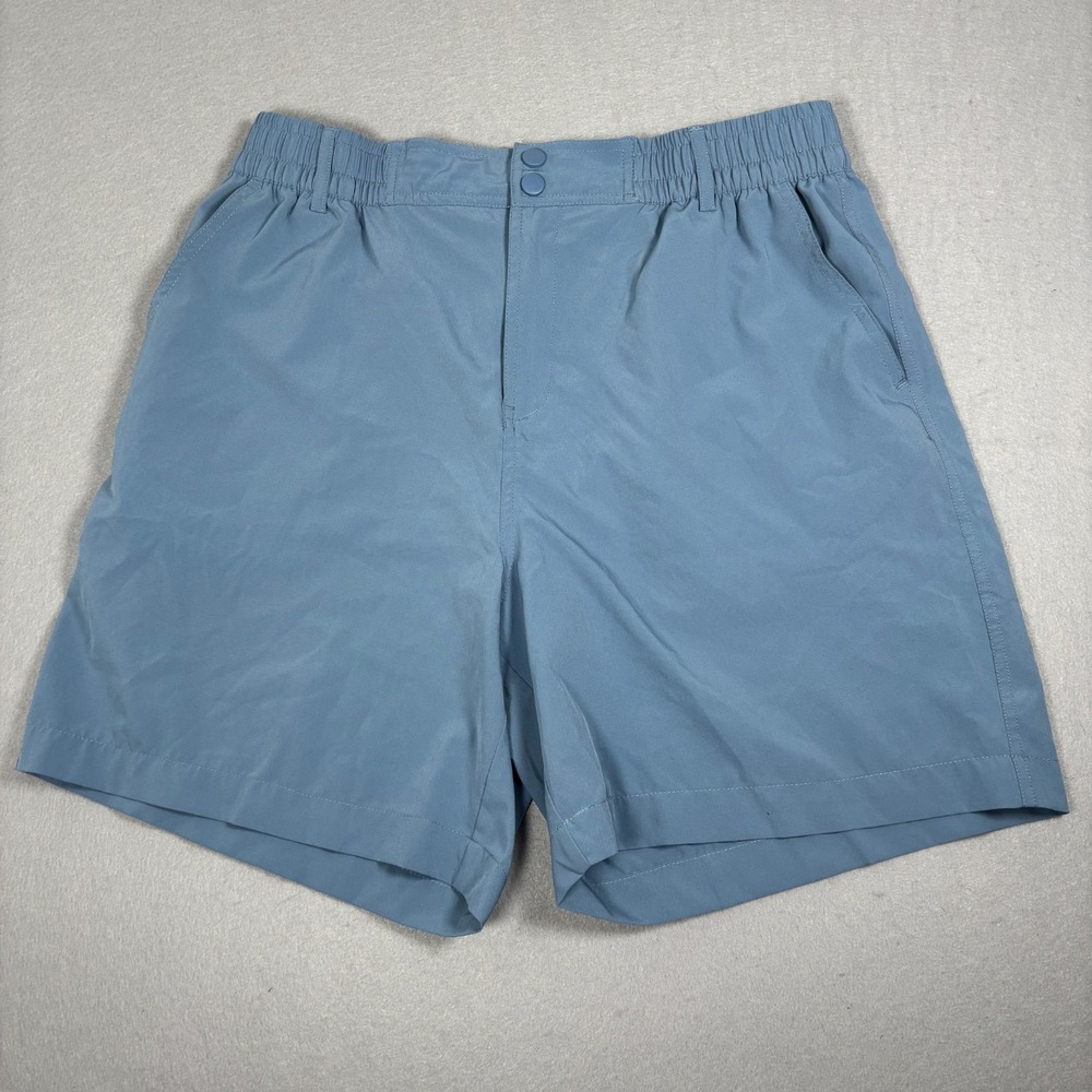 Burlebo Everyday Shorts Mens Size L Large Slate Blue Stretch Performance Golf 7"